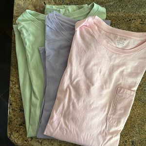 Jcrew pastel colored Tee’s